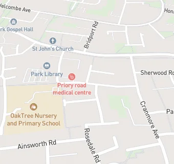 map for Park South Nursery and Infant School