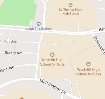 map for Westcliff High School for Girls