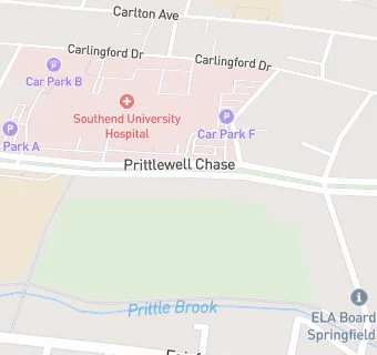 map for The Prittlewell Technology College