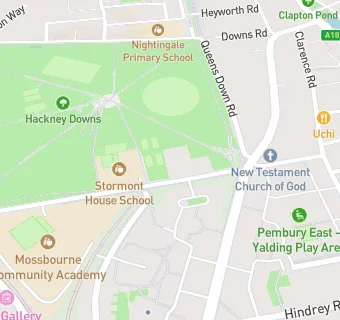 map for Hackney Downs School