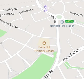 map for Northolt Park Infant School