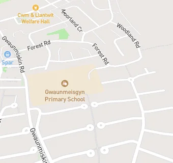 map for Gwaunmeisgyn Infants School