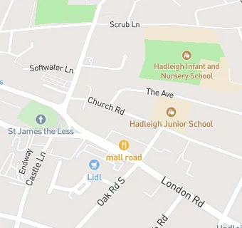 map for Hadleigh Junior School