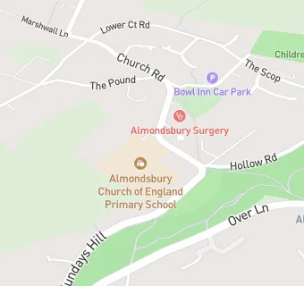 map for Almondsbury Church of England Primary School