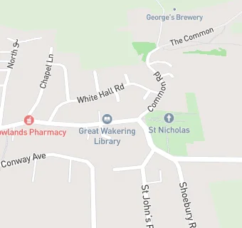 map for Great Wakering Village Memorial Hall