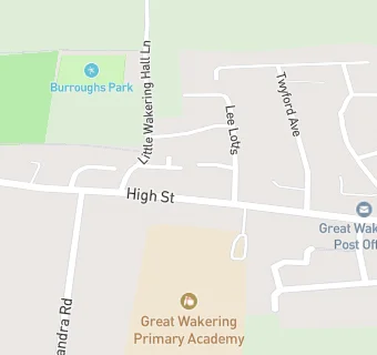 map for Gt. Wakering Royal British Legion