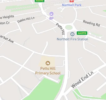 map for Petts Hill Primary School