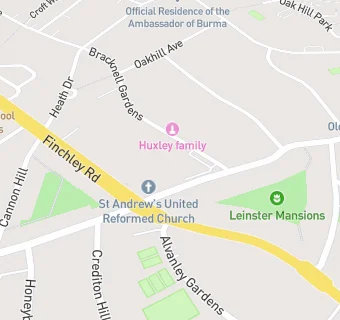 map for St Andrews United Reformed Ch