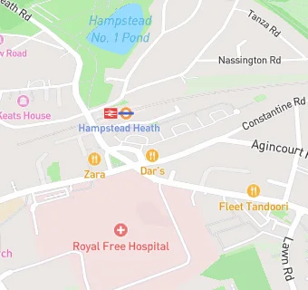 map for Hampstead Orthodontic Practice