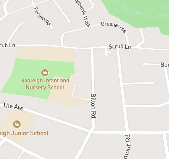 map for Hadleigh Infants And Nursery School