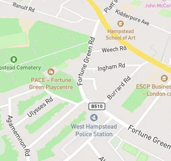 map for Fortune Green Road Surgery