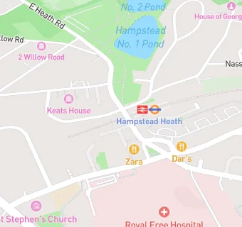 map for Hampstead Heath Pharmacy