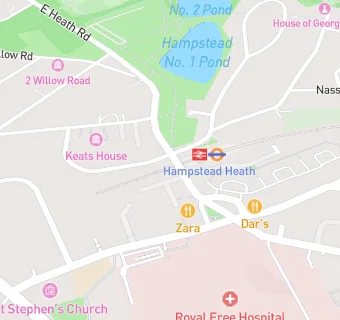 map for Hampstead Heath Pharmacy