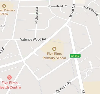 map for Five Elms Primary School