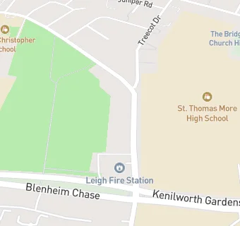 map for Leigh Fire Station
