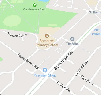 map for Becontree Primary School