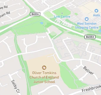 map for Oliver Tomkins Church of England Infant and Nursery School