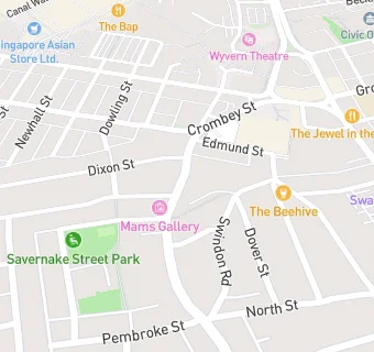 map for Swindon Quaker Meeting