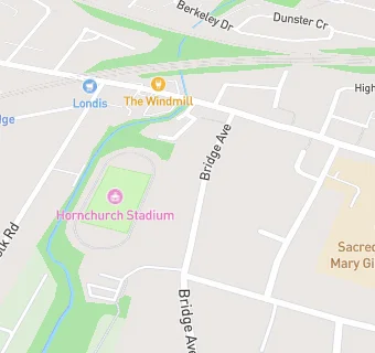 map for Havering Mayesbrook Athletic Club