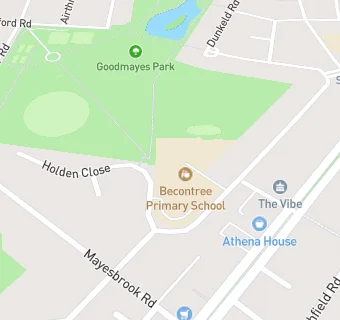 map for Becontree Infant School