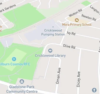 map for Cricklewood Library Cafe