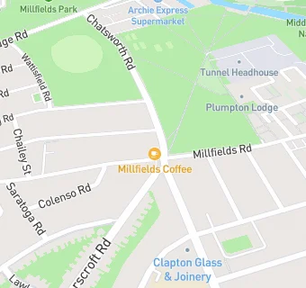 map for Millfields Coffee