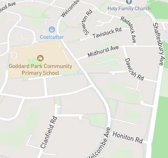 map for Goddard Park Community Primary School