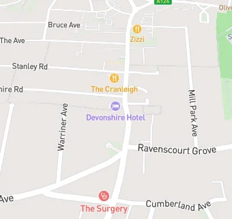 map for Devonshire Hotel