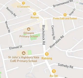 map for Gunners Public House