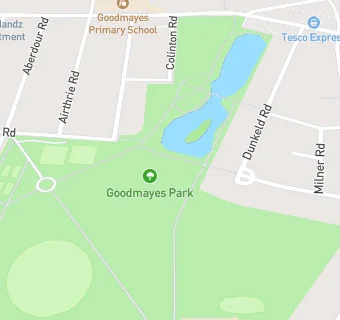 map for Goodmayes Bowling Club