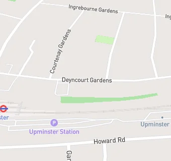 map for Upminster Masonic Hall Co Ltd