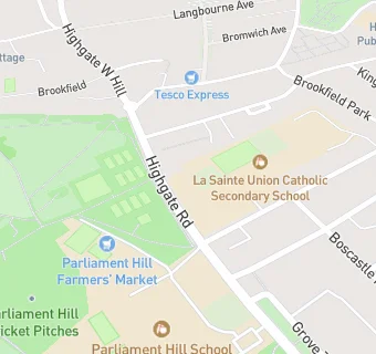 map for La Sainte Union Catholic Secondary School