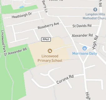 map for Lincewood Primary School