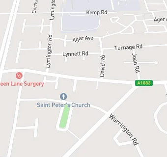 map for Green Lane Surgery