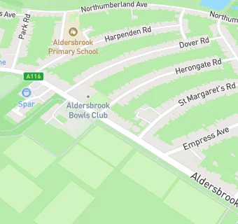 map for Aldersbrook Bowls Club Limited