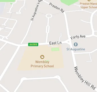 map for Wembley Manor Infant School