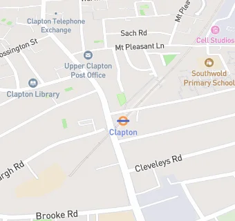 map for Clapton Kebab House