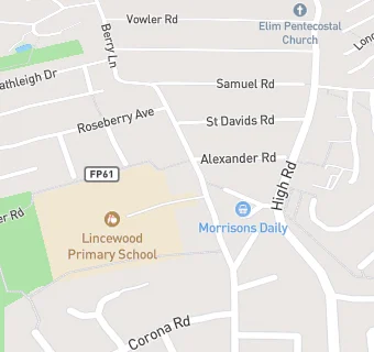 map for Lincewood County Primary School