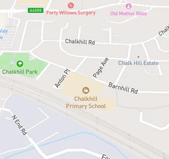 map for Chalkhill Primary School