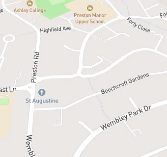 map for Wembley United Synagogue