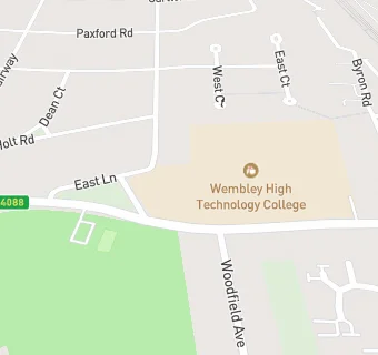 map for Wembley High Technology College