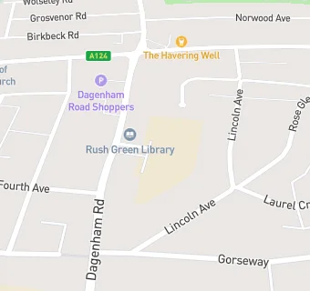 map for Rush Green Primary School