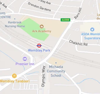 map for Wembley Park Station