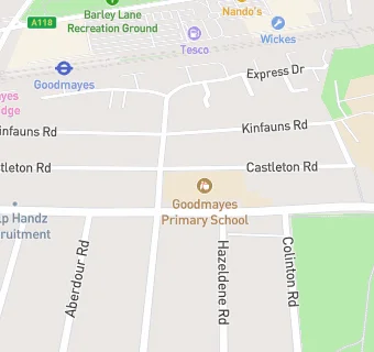 map for Goodmayes Primary School