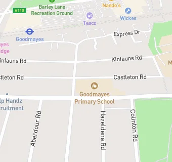 map for Goodmayes Primary School