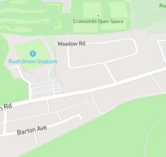 map for West Ham United Rush Green Training Ground