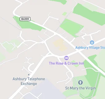 map for Ashbury Village Hall