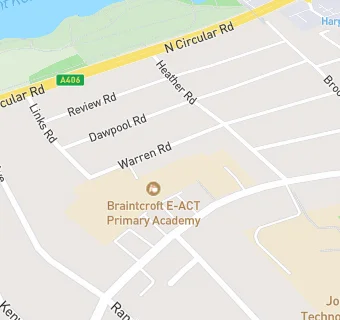 map for Braintcroft E-ACT Primary Academy