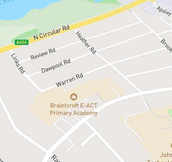 map for Braintcroft Primary School