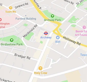 map for Archway Kebab